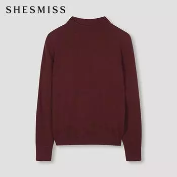 She S miSS caShmere Mock Neck Knit Top SSkpon42060 Rb red brown/55