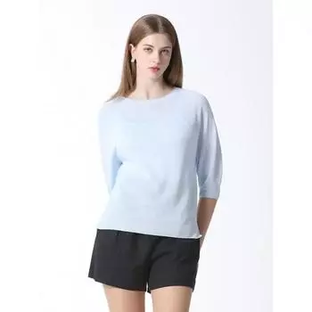 She S miss Цельный предмет одежды Прозрачный трикотажный топ Light blue (LL)/55