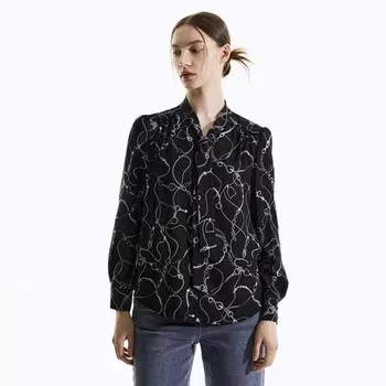 She S miss Chain Printing BlouSe Swwbln31030 minted/55