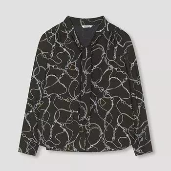 She S miSS Chain Printing blouSe Swwbln31030 Dw dark brown/55