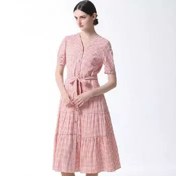 She S Miss Check Многоуровневое платье Цена 328 000 вон pink (PI)/55