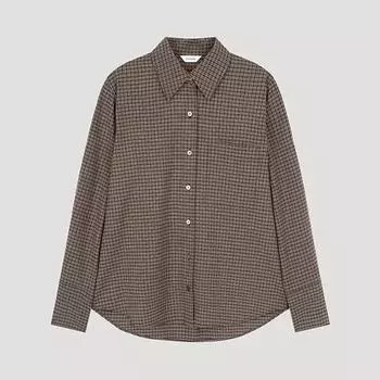 Она S Miss Checkout Карманная рубашка SwwSto42030 Bk blacks/55