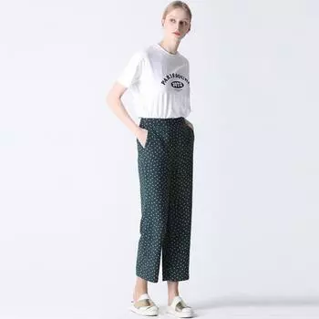 She S Miss Cheerful Dot Back Banding Wide PantS Цена 138 000 вон DARK GREEN (DE)/55