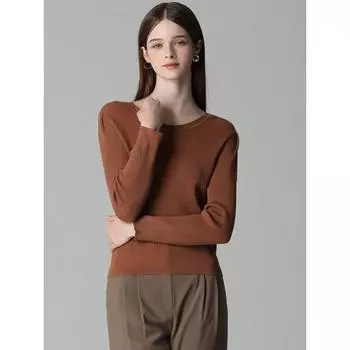 She S miSS Chin Плечо Ребристая Трикотажная Цена 128 000 Вон brown (BR)/55