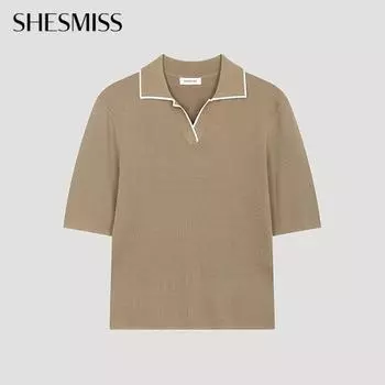 She S miSS Color Open Collar Knit SSkpoo21120 Ca Camel/55