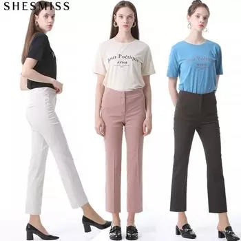 Она скучает по классным простым брюкам с разрезом brown (BR)/55