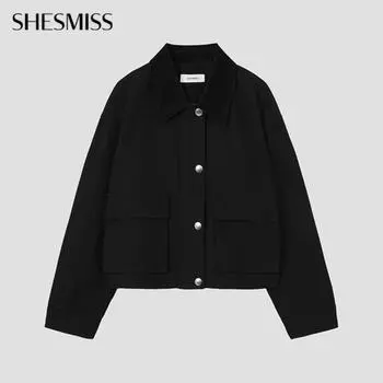 She S miSS Cotton Collar Jacket Swwjkp11110 Bk blacks/55