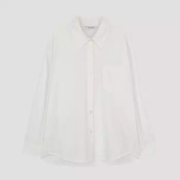 She S miSS Хлопковая однотонная рубашка Overfit SwwSto31060 Ow off-white/55