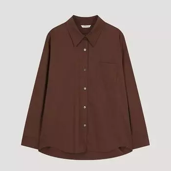She S miSS Хлопковая однотонная рубашка Overfit SwwSto31060 Wi wines/55