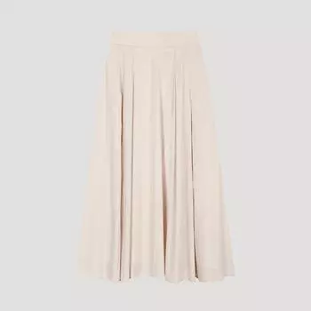She S miSS Cotton Pleated Long Skirt SwwSko22020 Cr creamy/44