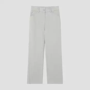 She S miss Cotton Прямые брюки SwwSlp12080 Lg light gray/44