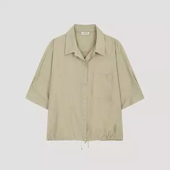 She S miSS Cotton String Short Sleeve Shirt SwwSto22550 Ol olives/55