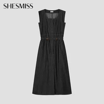 She S Miss Хлопковое платье-стринг без рукавов Swwopo21120 Bk blacks/55