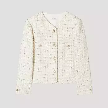 She S miSS Цветной блестящий твидовый пиджак Swwjkp11080 Cr creamy/55