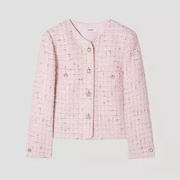She S miSS Цветной блестящий твидовый пиджак Swwjkp11080 Lp light pink/66