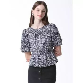 She S Miss Цветочный Принт Талия Блузка Цена 138 000 Вон black (BK)/55