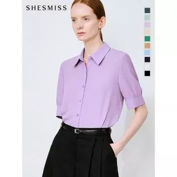 She S miSS Daily baSic Short Sleeve ShirtS SwwSto22510 light blue/55