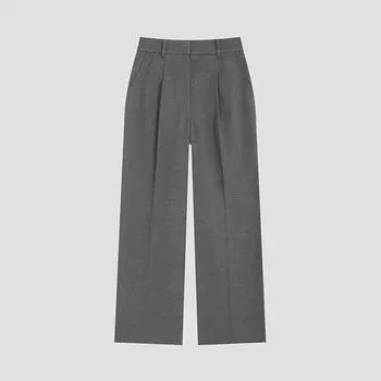 Она S Miss Daily One Tuck Прямые брюки SwwSlo42010 Mg MELANGE GRAY/44
