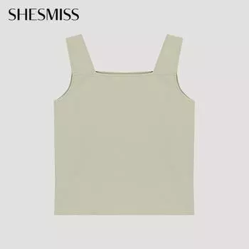 She S miSS Diagonal Slit SleeveleSS blouSe Swwblo22090 Kb khaki beige/55