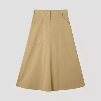 [She S miSS] Длинная расклешенная юбка из хлопка SwwSkp21020 Ca Camel/55