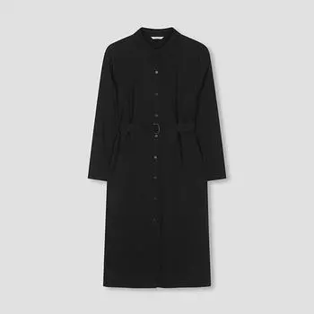 She S Miss Длинное платье-рубашка с поясом Swwopn32020 Bk blacks/55