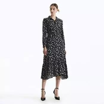 She S Miss Длинное платье с принтом и открытым воротником Swwopn32040 Till Green/55