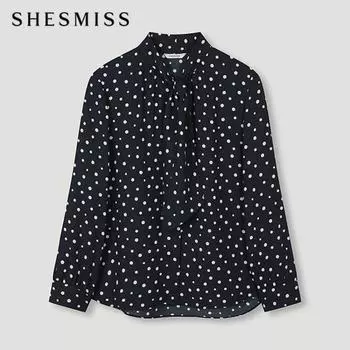 She S miSS Dot Pattern Tie blouSe Swwbln42030 Tg Till Green/55