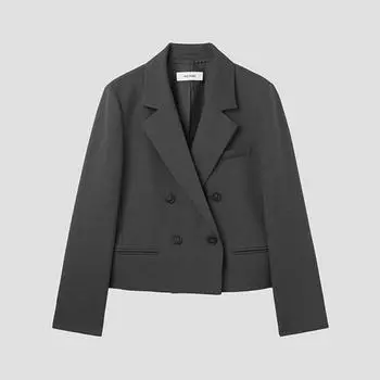 She S miSS Double Crop Setup Jacket SwSjkp11030 Dg dark gray/55