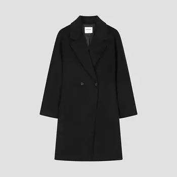 She S miSS Двойное пальто ручной работы с двумя пуговицами Swhcto41130 Bk blacks/55