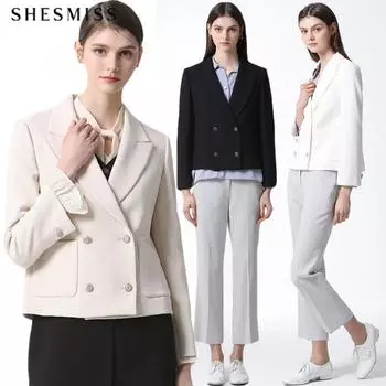 She S miSS Двойной карман на двух пуговицах Короткая куртка Light pink (LP)/66