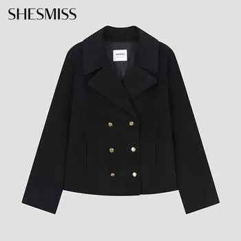 She S Miss Двубортный жакет ручной работы Swhjko41040 Bk blacks/55