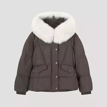 She S miSS Джемпер из меха лисы и утиного пуха SSdjpo42050 Dw dark brown/55