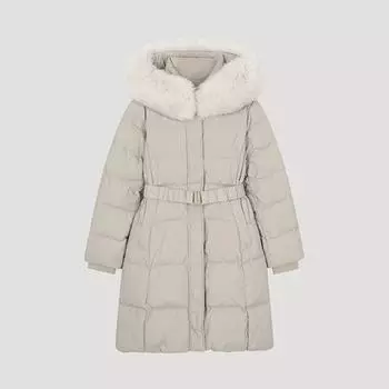 She S miSS Джемпер из меха лисы с поясом и утиным пухом SSdjpo42090 фунтов light beige/55