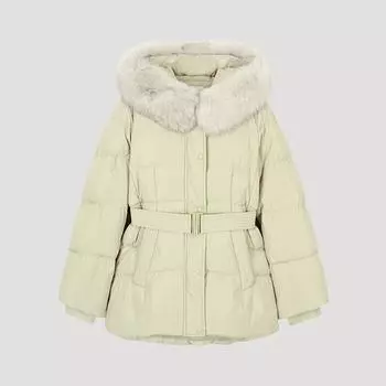 She S miSS Джемпер с капюшоном из лисьего меха и утиного пуха SSdjpo42040 фунтов light beige/55