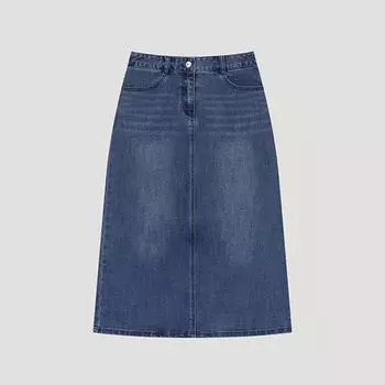 [She S miSS] Джинсовая юбка миди с разрезом сзади SSmSko12010 Dl dark blue/55