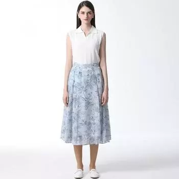 She S miSS Feminine Print Jacquard Fabric Skirt Price 228 000 Won Light blue (LL)/55