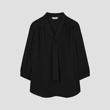 [She S miSS] Фирменная блузка с завязкой на шее Swwblp22010 Bk blacks/55