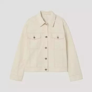 She S miSS Flap Pocket Stitch Denim Jacket Swwjkp11100 Cr creamy/55