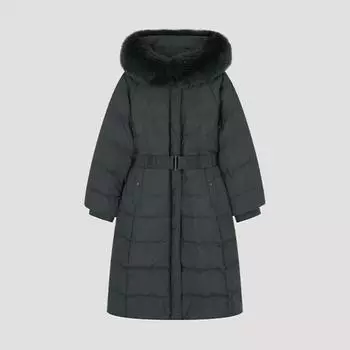 She S miSS Fox Fur Hooded Raglan Duck Down Jumper SSdjpo42020 Ch charcoal/55