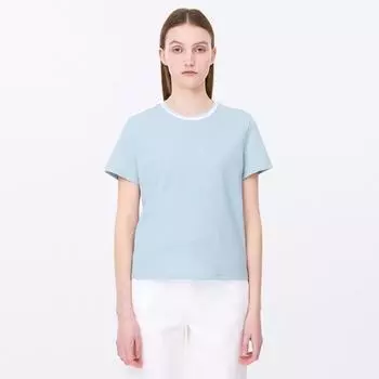 [She S Miss] Футболка с круглым вырезом и короткими рукавами в тон цвета SwjTSp22030 blacks/66