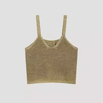 She S miss Glitter Crop Knit жилет SSkvto22020 Lb light beige/66