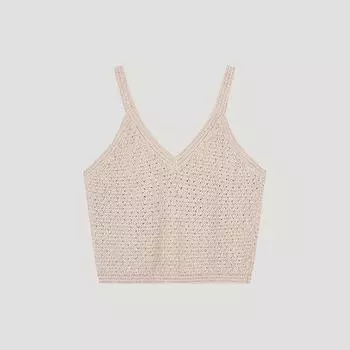She S miSS Glitter looSe Fit Knit veSt SSkvto32030 Cr creamy/55
