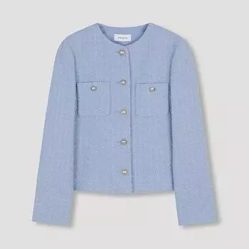 She S miSS Glitter Tweed Jacket Swwjkn31090 Ll light blue/55
