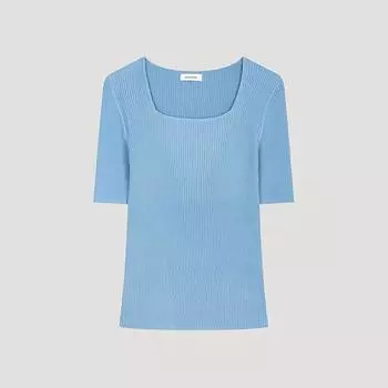 She S miSS Глубокий квадратный вырез с коротким рукавом Трикотаж SSkpoo22540 Bl Blue/55