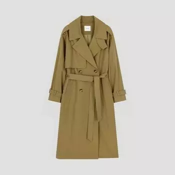 She S miSS Двойной тренчкот с поясом и клапаном для пистолета Swwbyo32030 dark beige/55