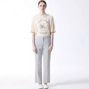 She S Miss Hidden Button Прямые брюки Цена 138 000 вон Light gray (LG)/55