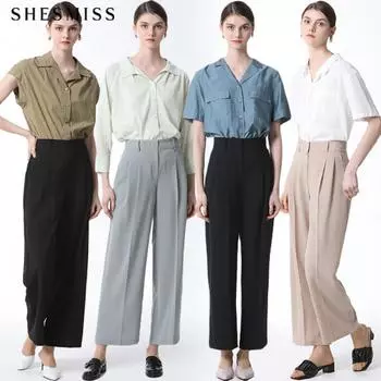 She S miSS Hidden Button Two Tuck Wide pantS Price 168 000 Won Light Khaki (LK)/55
