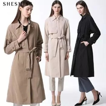 She S miss Hidden Single Button Mac Trench Coat Цена 538 000 вон Light beige (LB)/55
