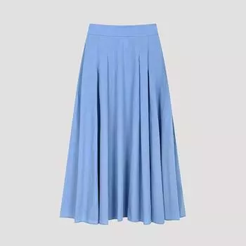 She S miSS Хлопковая плиссированная длинная юбка SwwSko22020 Bl Blue/44