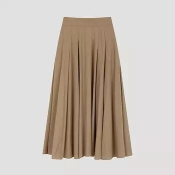 She S miSS Хлопковая плиссированная длинная юбка SwwSko22020 Be beige/44